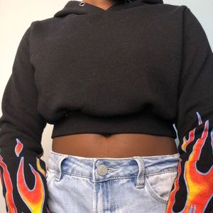 Cropped flame rue 21 hoodie🔥